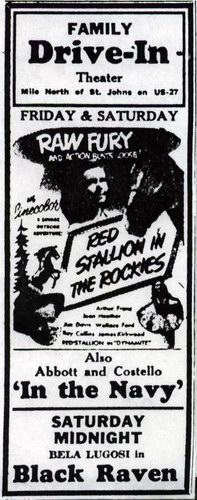 Family Drive-In Theatre - Newspaper Ad